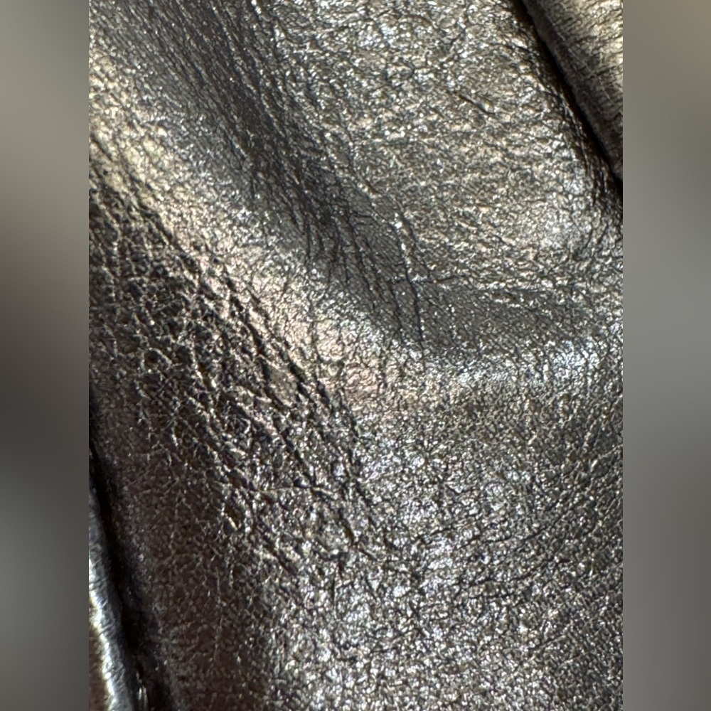 Elliott Lucca Metallic Silver Floral Leather Bag - Picture 7 of 16